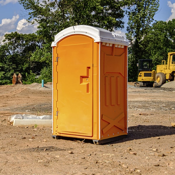 how often are the portable restrooms cleaned and serviced during a rental period in Oak Harbor